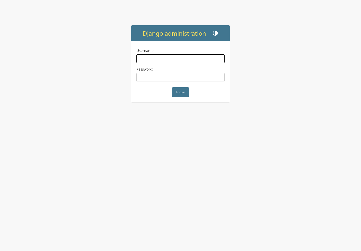 Django admin anonymous login page