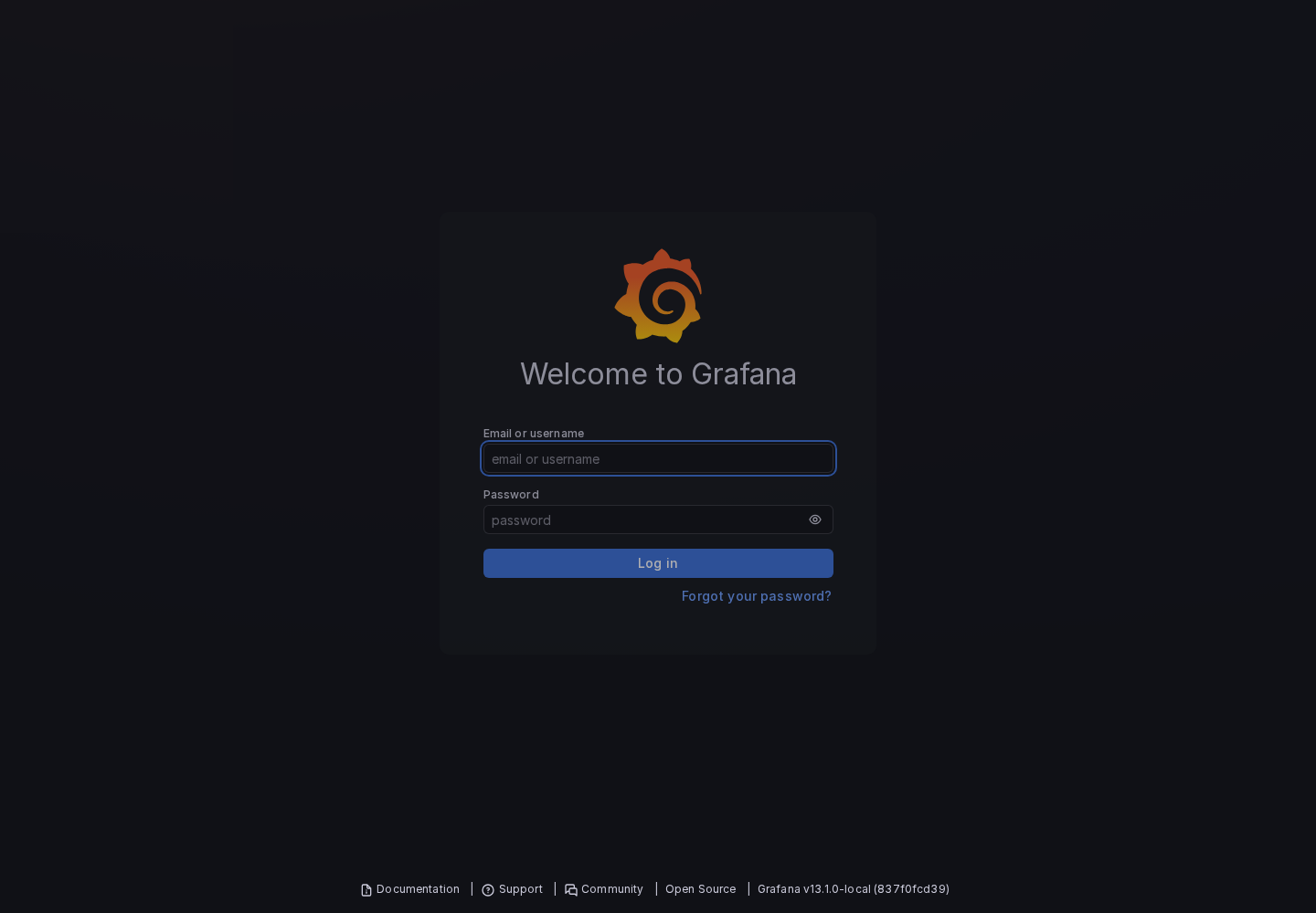 Authentication: anonymous login page renders