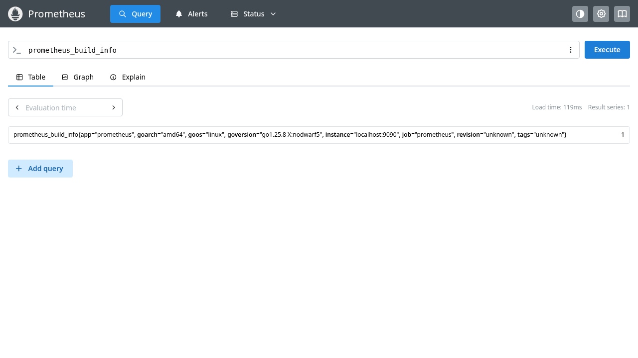 WEB-2 Query page and PromQL execution